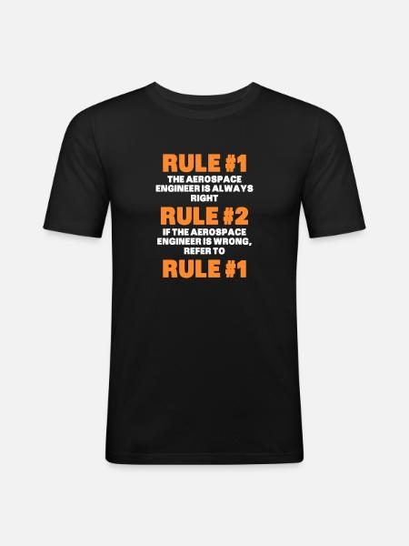 Space Engineer Aeronautical Engineer - Men's Slim Fit T-Shirt - black