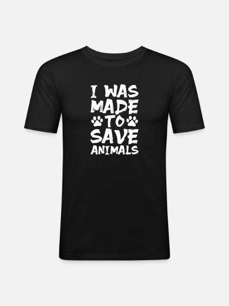 Animal Rescue - Men's Slim Fit T-Shirt - black