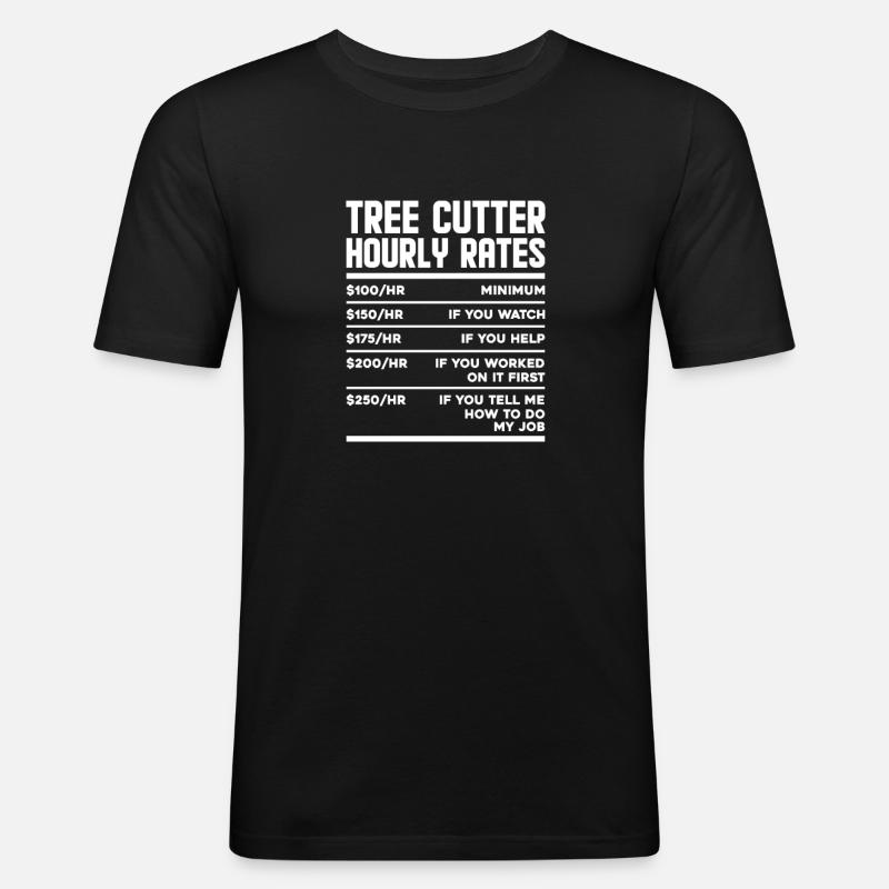 Baumpfleger - Männer Slim Fit T-Shirt - Schwarz