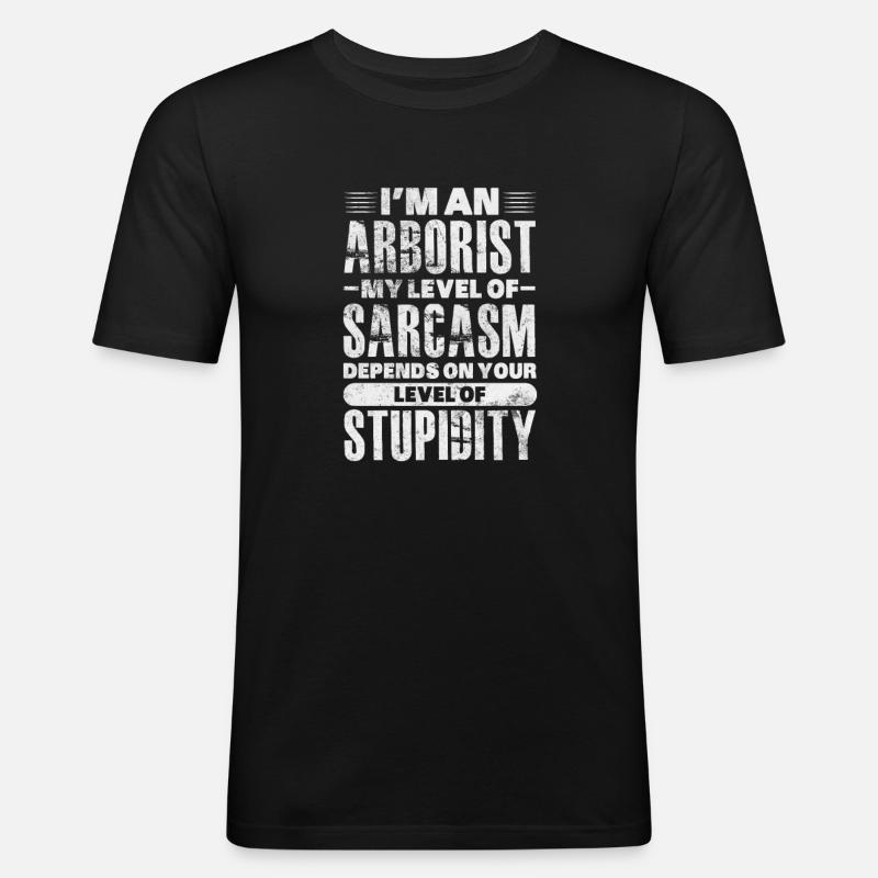 Baumpfleger Baumkletterer Arborist Geschenk - Männer Slim Fit T-Shirt - Schwarz