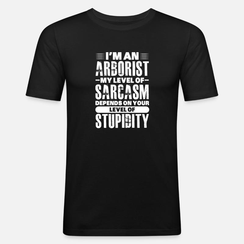Baumpfleger - Männer Slim Fit T-Shirt - Schwarz