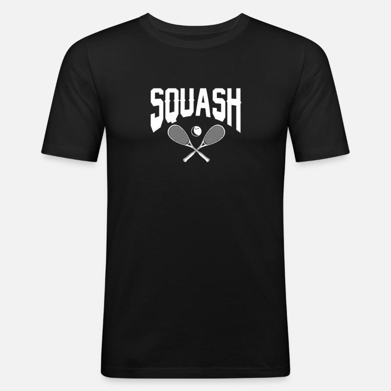 Squash - Männer Slim Fit T-Shirt - Schwarz