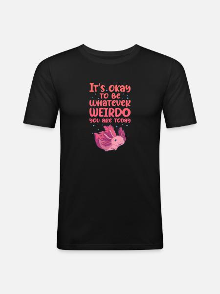 Axolotl - T-shirt près du corps Homme - noir