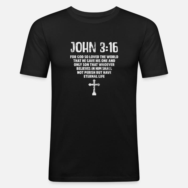 Bibel - Männer Slim Fit T-Shirt - Schwarz