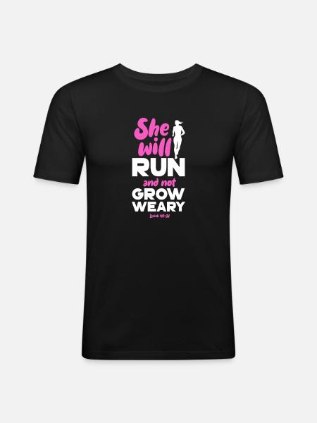 Run - Men's Slim Fit T-Shirt - black