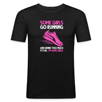 Laufen - Männer Slim Fit T-Shirt - Schwarz - Vorne - Nik (191cm)