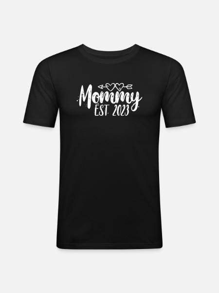 Pregnancy - Men's Slim Fit T-Shirt - black
