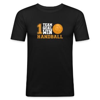Handball - T-shirt près du corps Homme - noir - Devant - Nik (191cm)