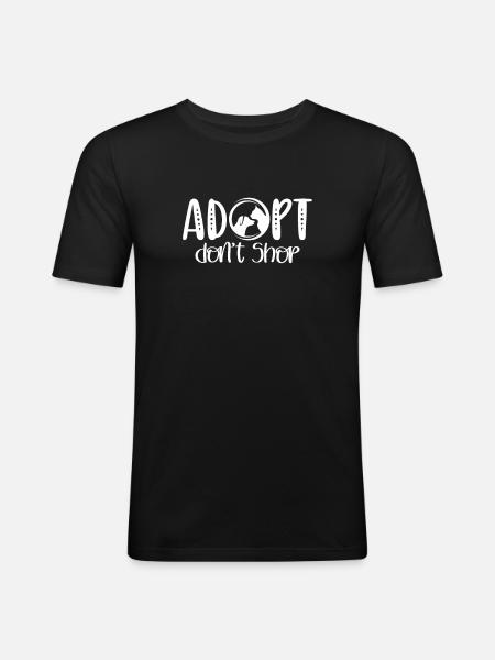 Tierrettung - Männer Slim Fit T-Shirt - Schwarz