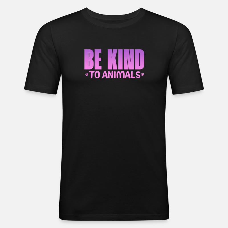 Tierrettung - Männer Slim Fit T-Shirt - Schwarz