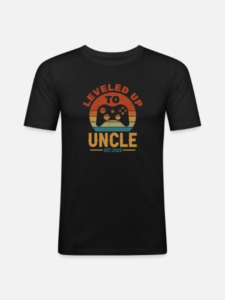 Pregnancy Uncle - Men's Slim Fit T-Shirt - black