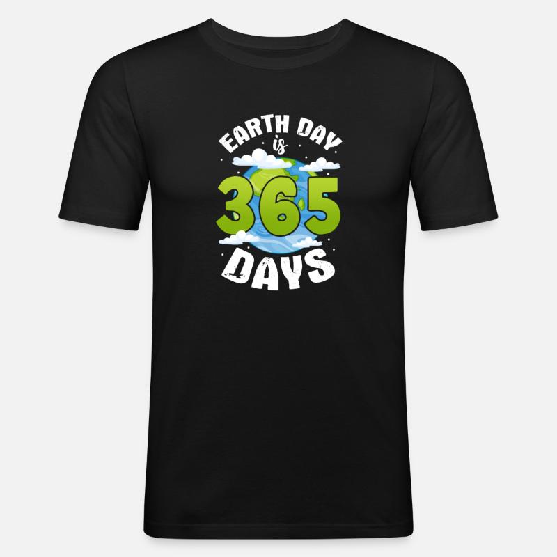 Klimawandel - Männer Slim Fit T-Shirt - Schwarz