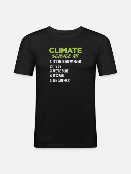 Climate change - Men's Slim Fit T-Shirt - black