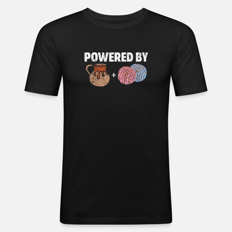 Coudre du café - T-shirt près du corps Homme - noir