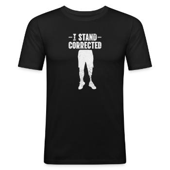 Amputation - T-shirt près du corps Homme - noir - Devant - Nik (191cm)