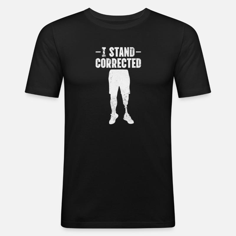 Amputation - Männer Slim Fit T-Shirt - Schwarz