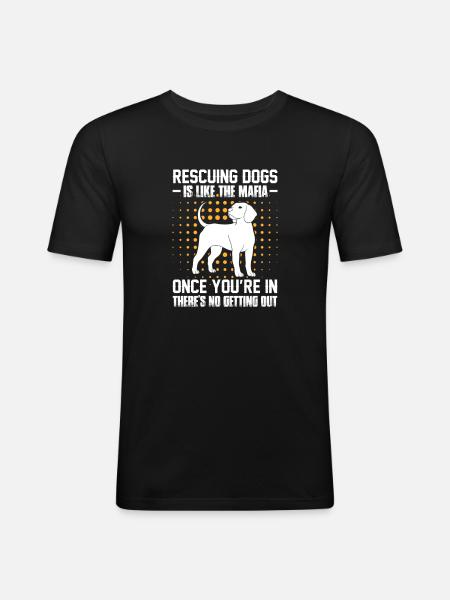 Tierrettung - Männer Slim Fit T-Shirt - Schwarz
