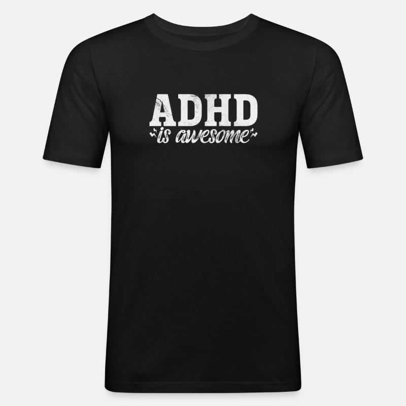 ADHD - Herre Slim Fit T-Shirt - sort