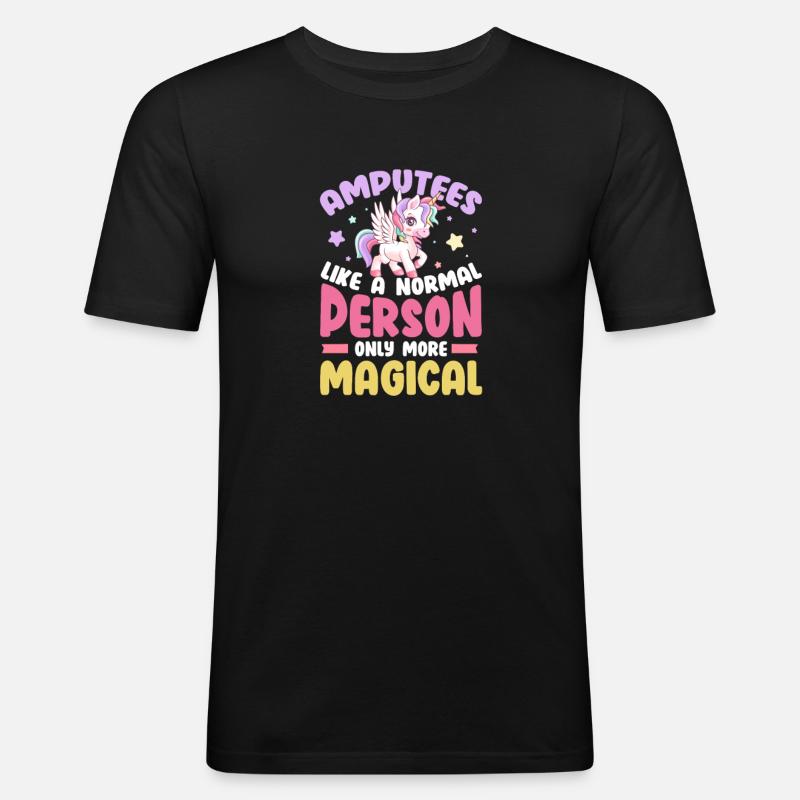 Amputation Amputation Prothèse Cadeau - T-shirt près du corps Homme - noir