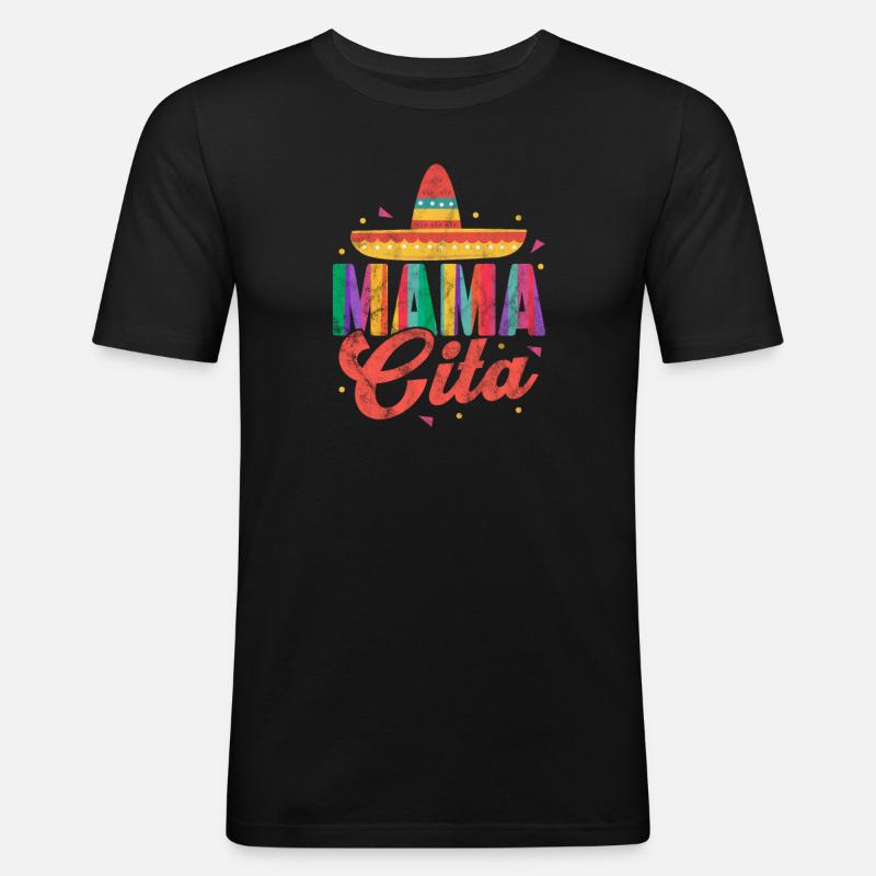 Mexiko - Männer Slim Fit T-Shirt - Schwarz