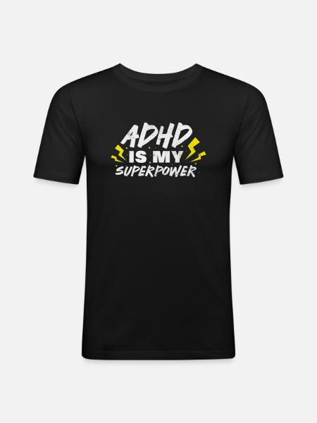 ADHD - Men's Slim Fit T-Shirt - black