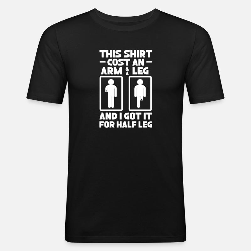 Amputation Amputation Prothèse Cadeau - T-shirt près du corps Homme - noir