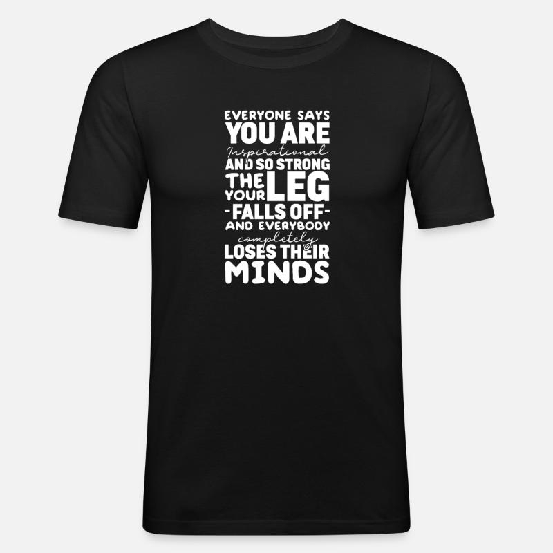 Amputation Amputation Prosthesis Gift - Men's Slim Fit T-Shirt - black