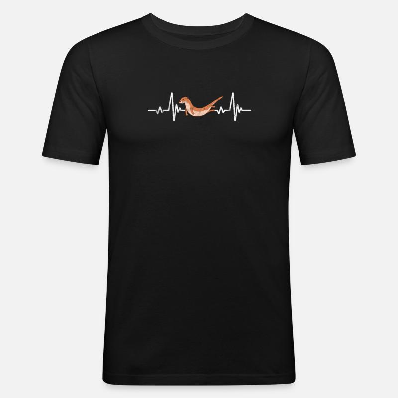 Otter - Männer Slim Fit T-Shirt - Schwarz