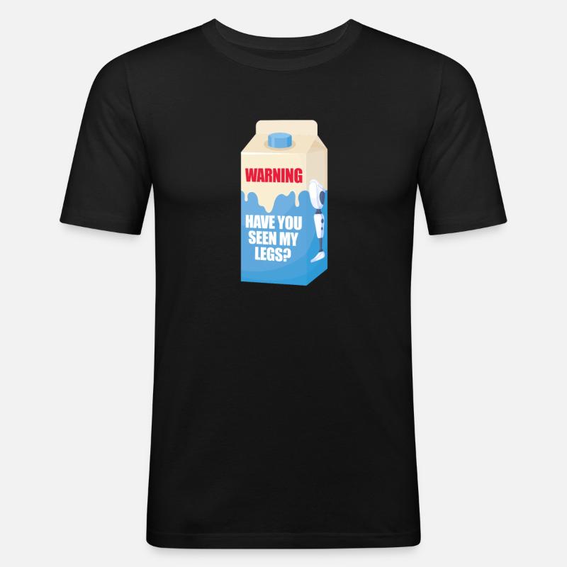 Amputation Amputieren Prothese Geschenk - Männer Slim Fit T-Shirt - Schwarz