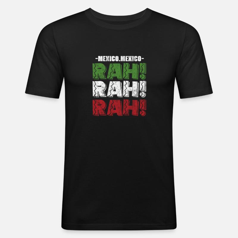 Mexiko - Männer Slim Fit T-Shirt - Schwarz