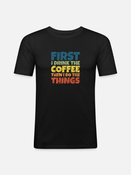 Coffee - Men's Slim Fit T-Shirt - black