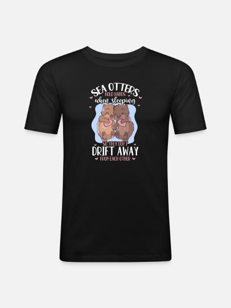 Otter Sea Otter Otter Gift - Men's Slim Fit T-Shirt - black