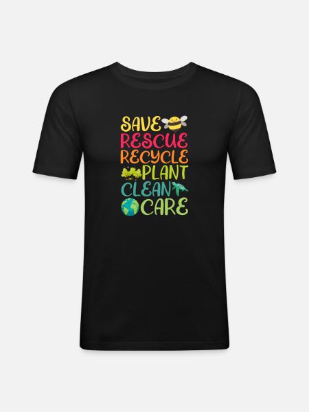 Animal Rescue - Men's Slim Fit T-Shirt - black