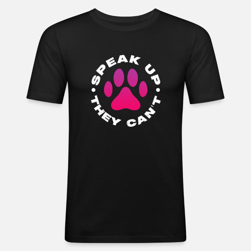 Tierrettung - Männer Slim Fit T-Shirt - Schwarz