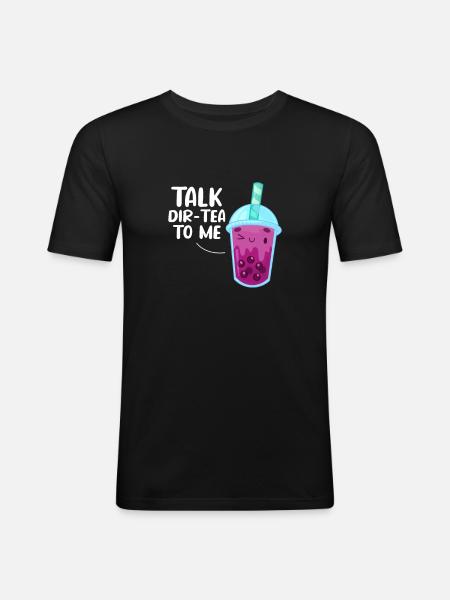 Bubble Tea - Men's Slim Fit T-Shirt - black
