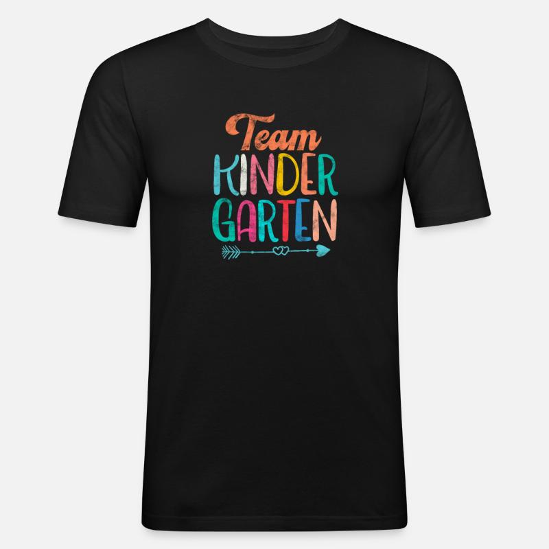 Kindergarten - Männer Slim Fit T-Shirt - Schwarz