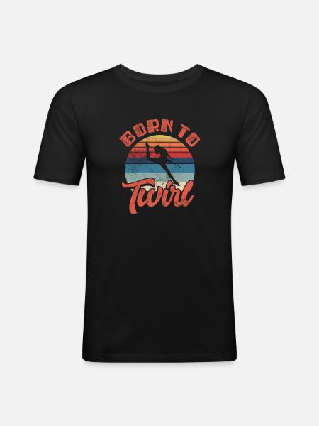 Baton Twirling - Men's Slim Fit T-Shirt - black
