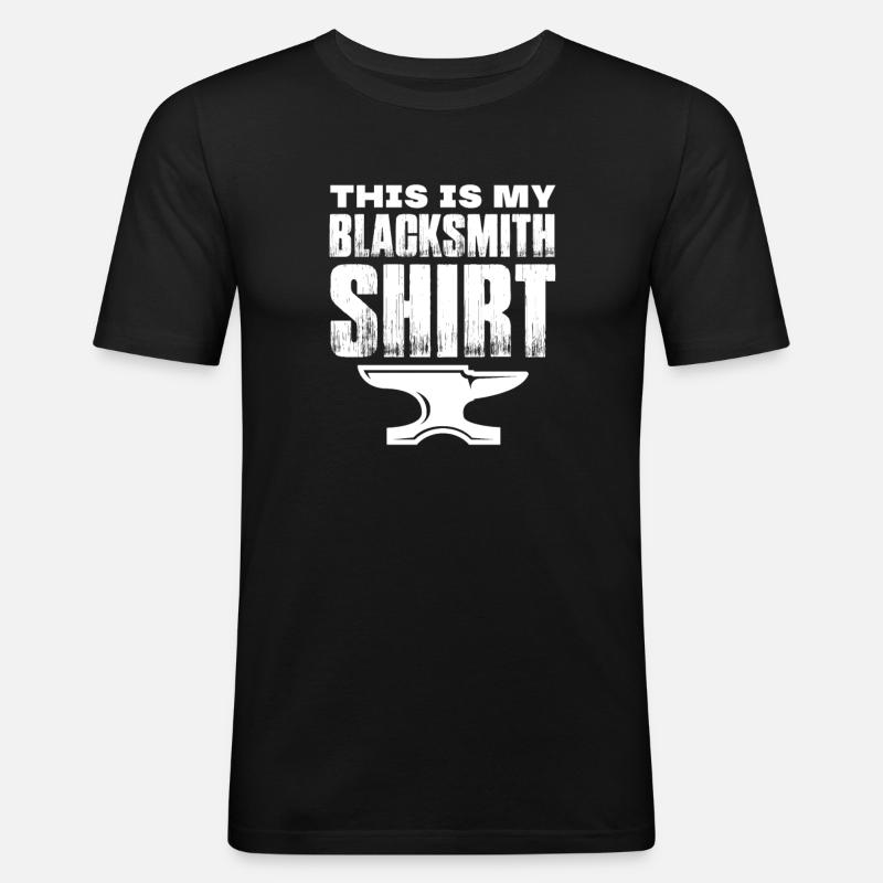 Blacksmith Schiede Anvil Cutler Gift - Men's Slim Fit T-Shirt - black