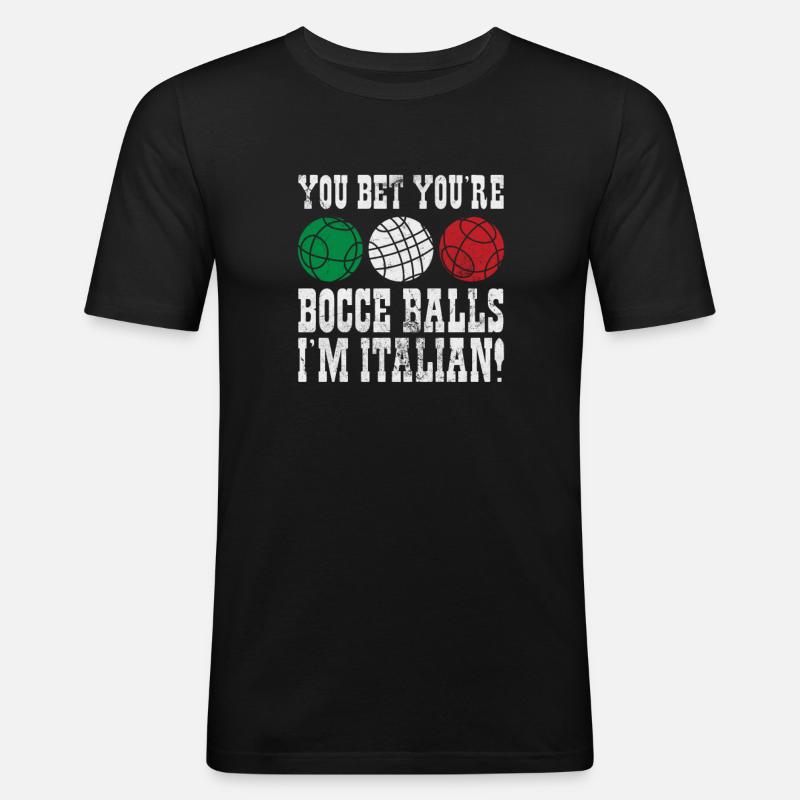 Boccia - Männer Slim Fit T-Shirt - Schwarz