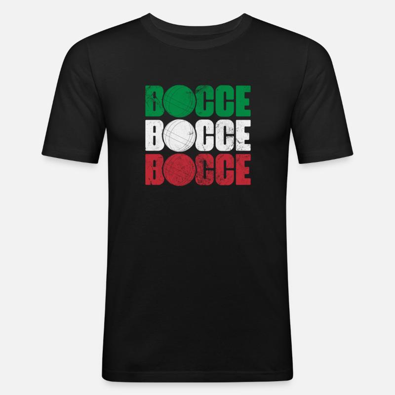 Boccia - Männer Slim Fit T-Shirt - Schwarz
