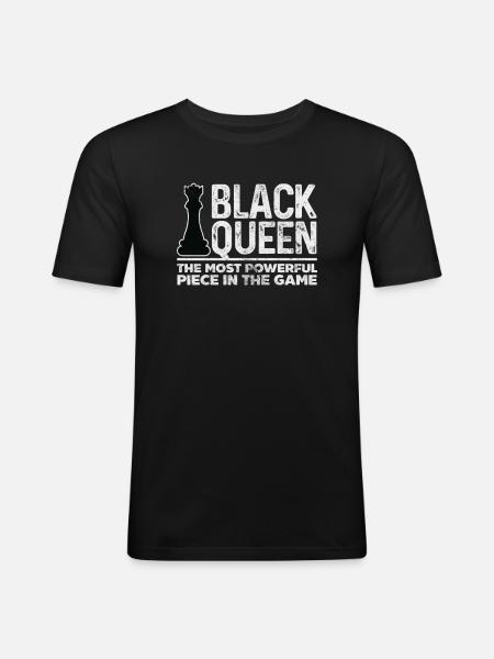 Schach - Männer Slim Fit T-Shirt - Schwarz
