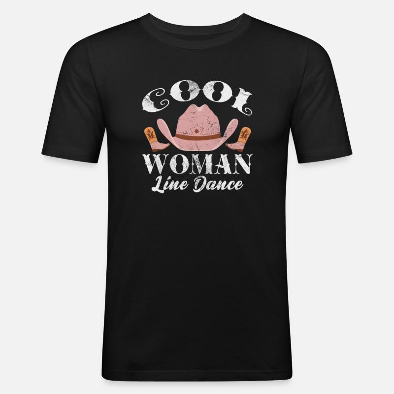 Linedance - Männer Slim Fit T-Shirt - Schwarz