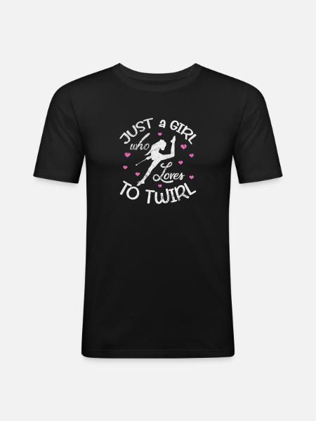 Baton Twirling - Men's Slim Fit T-Shirt - black