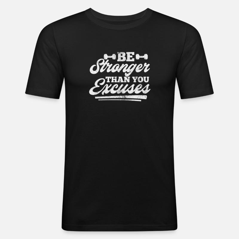 Bodybuilder - Männer Slim Fit T-Shirt - Schwarz