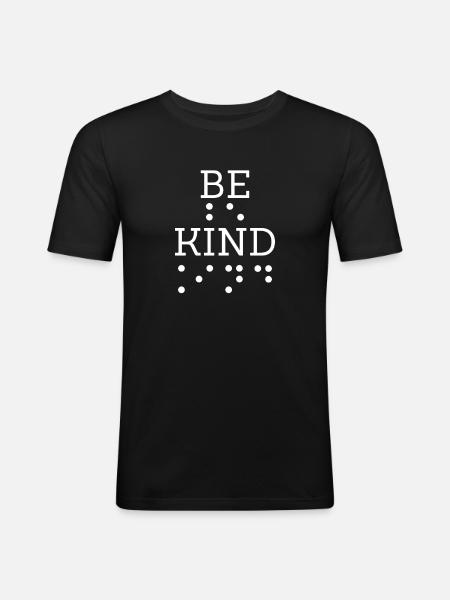 Braille Braille Blind Gift - Men's Slim Fit T-Shirt - black