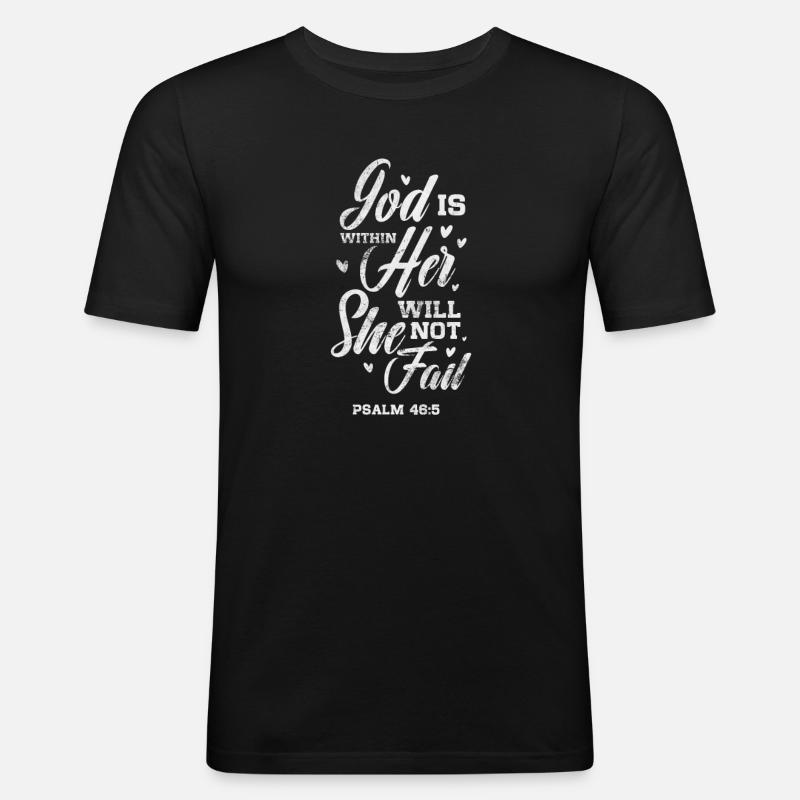 Bibel - Männer Slim Fit T-Shirt - Schwarz