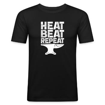 Blacksmith Schiede Anvil Cutler Gift - Men's Slim Fit T-Shirt - black - Front - Nik (191cm)