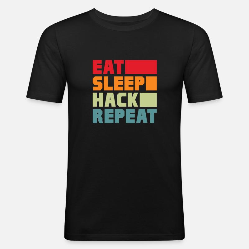 Hacker Coder Computer Hacking Gift - Men's Slim Fit T-Shirt - black