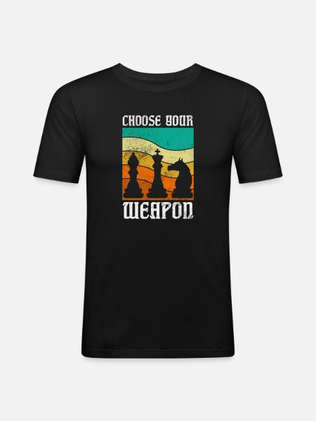 Chess - Men's Slim Fit T-Shirt - black
