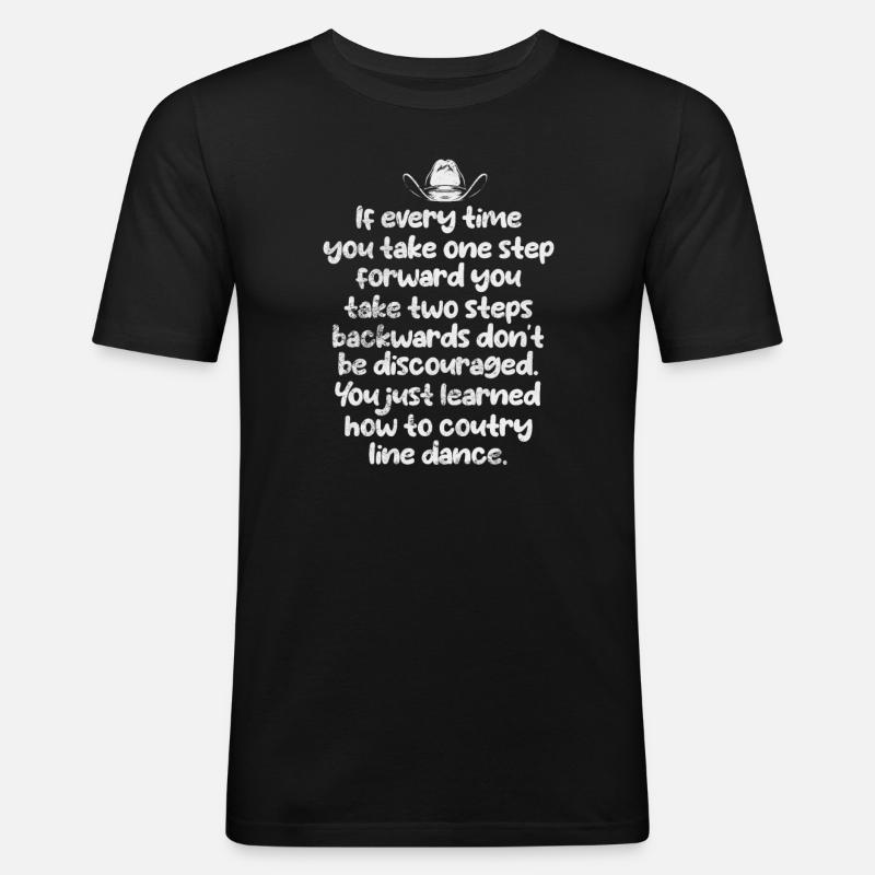 Linedance - Männer Slim Fit T-Shirt - Schwarz
